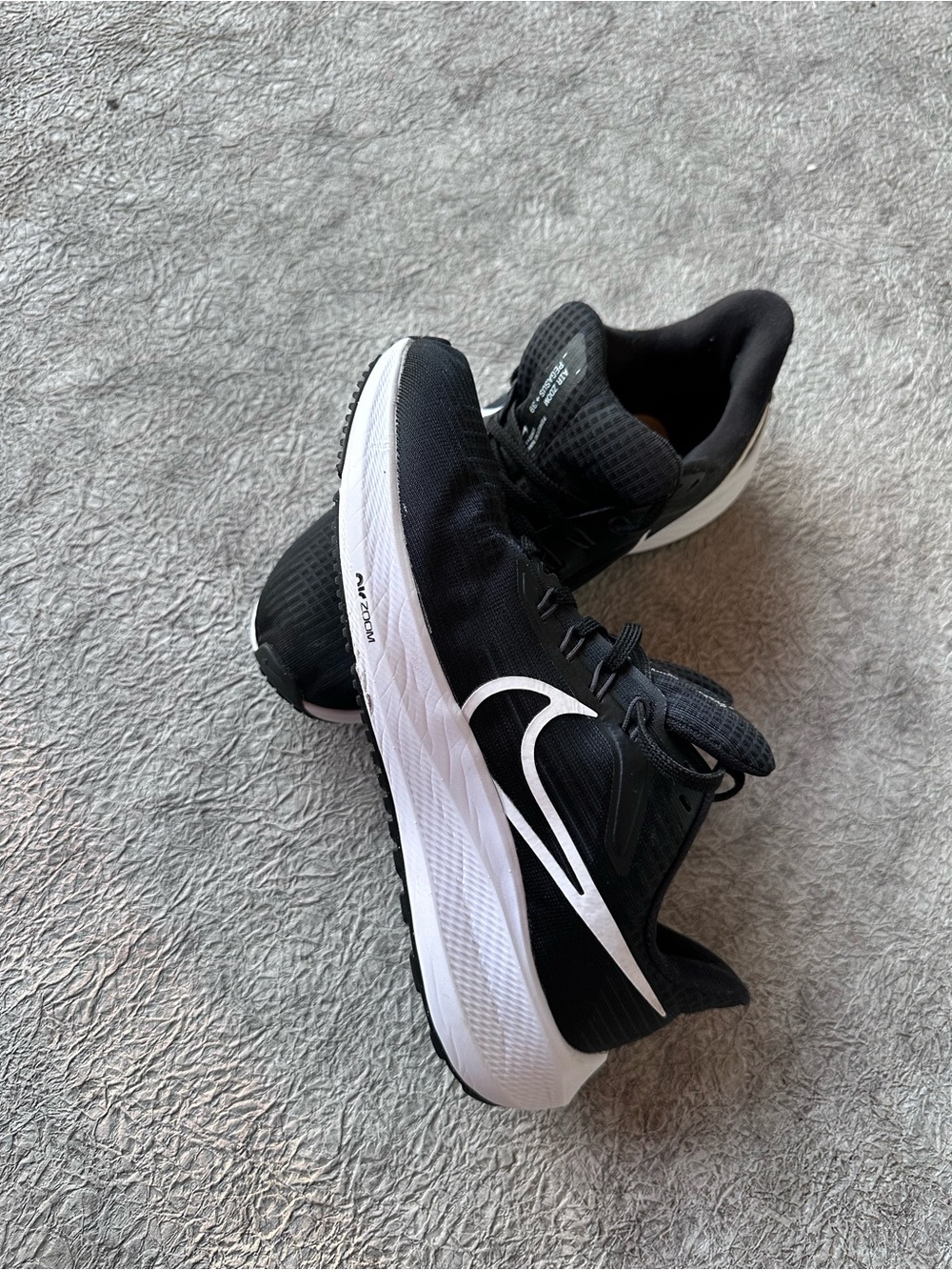 Nike Women's Black and White Air Zoom Running Shoes